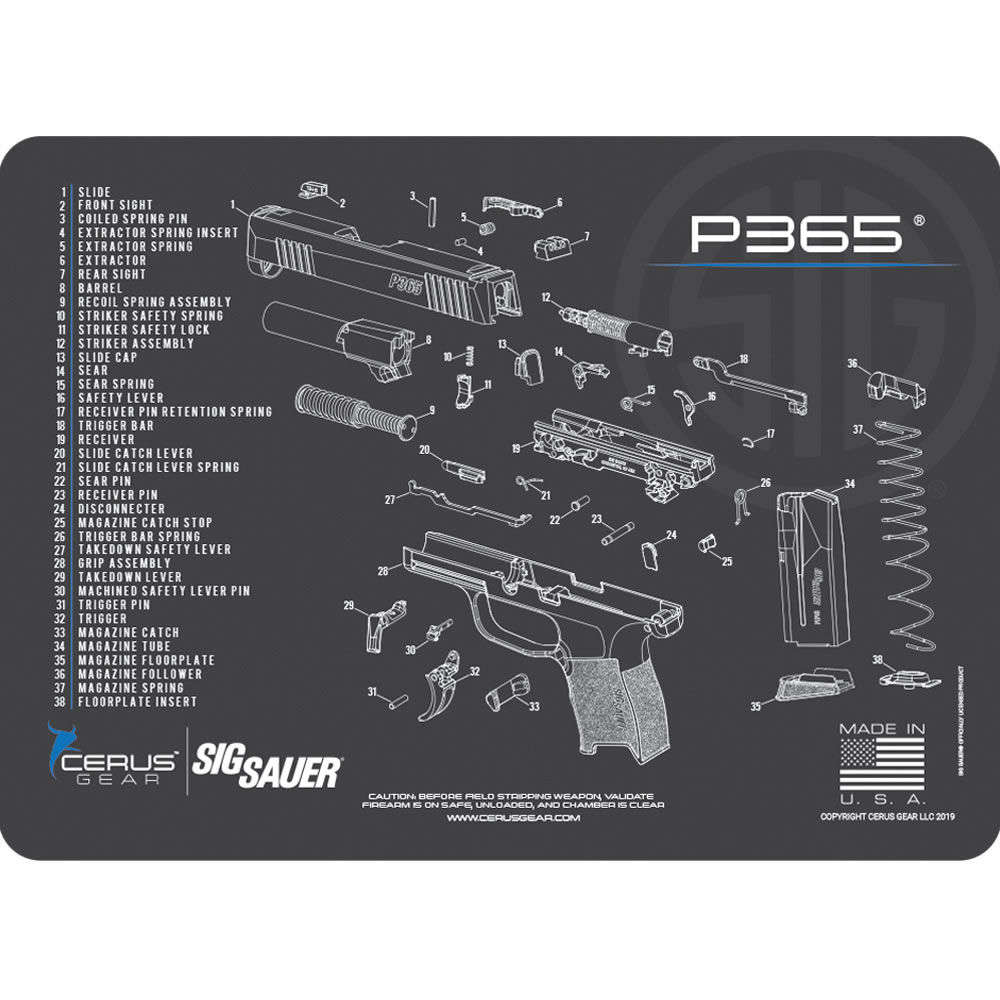 Parts Cerus Gear 4.50" SIG365 SCHEMATIC CHAR GRAY LICENSED